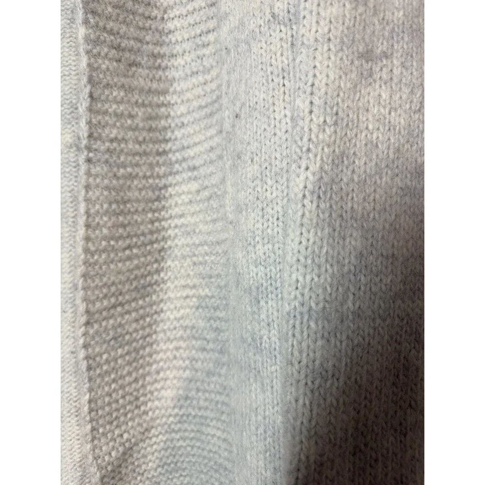 J. Jill Alpaca Blend Chunky Knit Open Cardigan Sweater XL Light Gray Long Sleeve